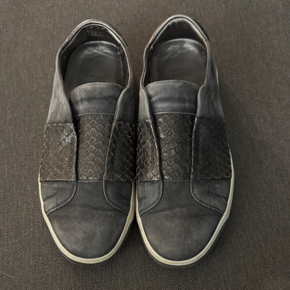Johnston & Murphy Dark Gray Slip-On Loafers
